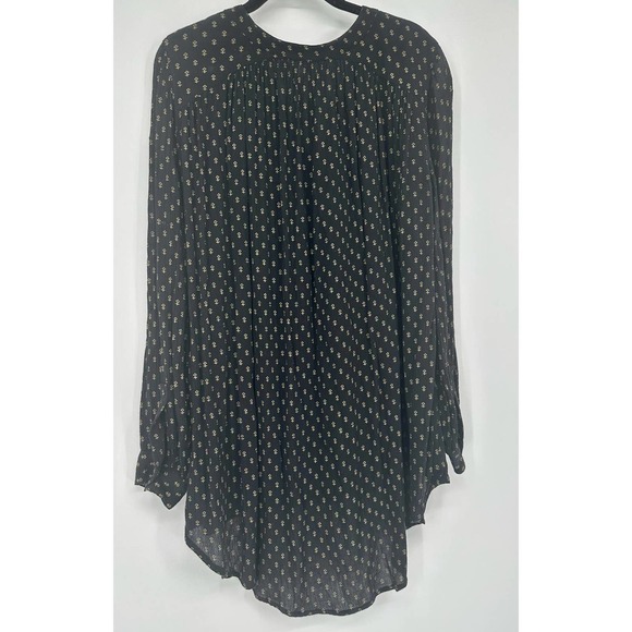 Free People Coal Combo Boho High Low Oversized Blouse size XS - Picture 5 of 7